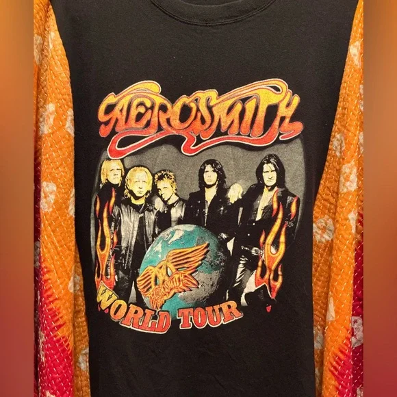 AEROSMITH Handmade Upcycled Clothing Oversized Granny D Originals - Picture 2 of 5